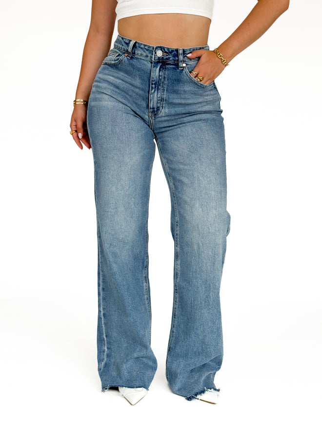 Tall - Stretch - Ayla wide jeans washed denim