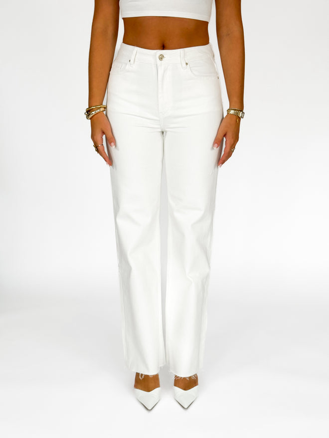 Tall - Stretch - Ayla wide jeans off-white