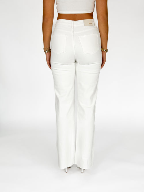 Tall - Stretch - Ayla wide jeans off-white