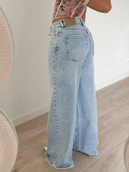 Stretch - Nika extra wide jeans light denim