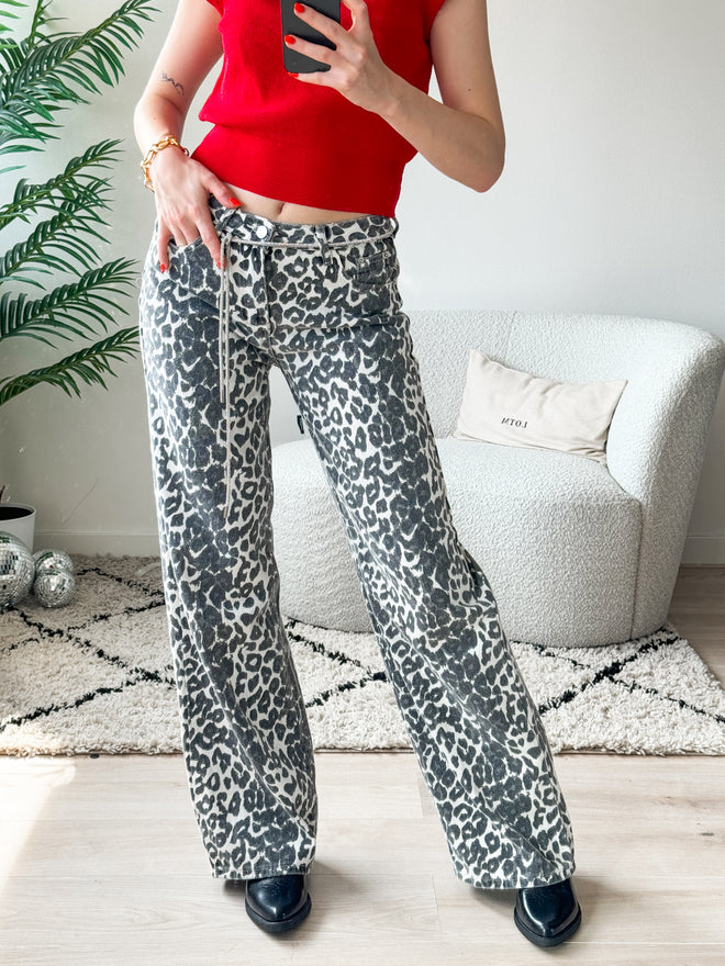 Rianne extra wide jeans leopard