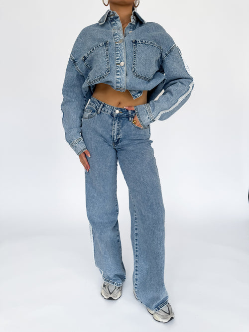 Maaike wide jeans mid denim