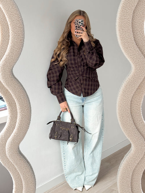 Amelie blouse chocolat