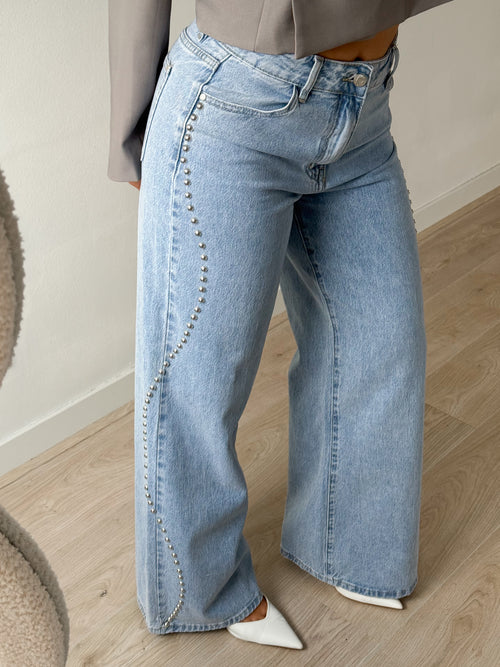 Stretch - Elise wide jeans light denim