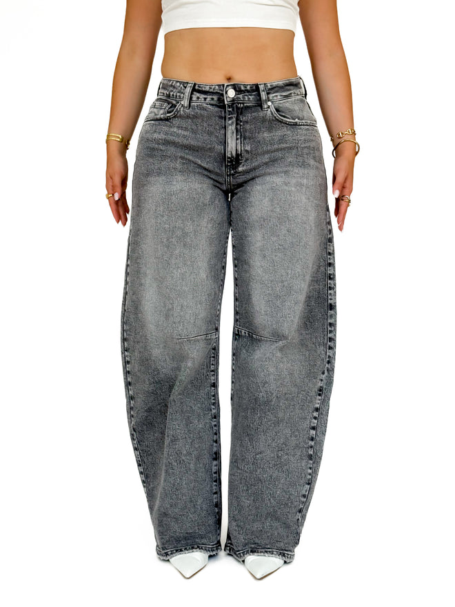Stretch - Mimi balloon jeans grey