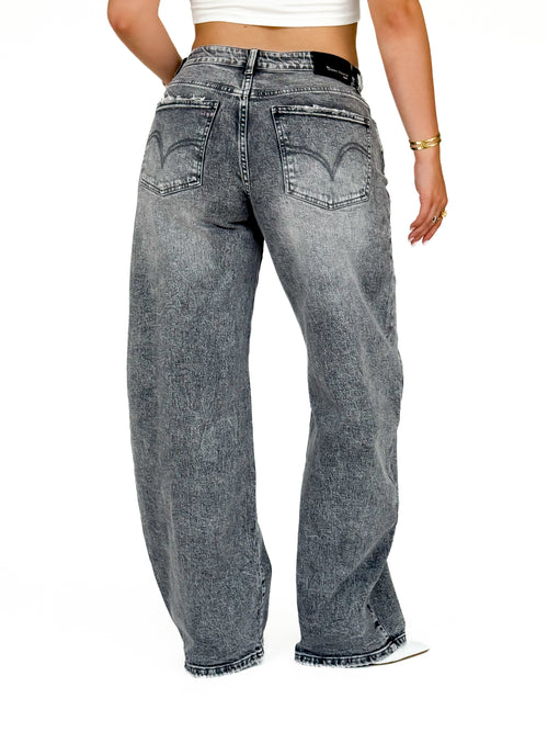 Stretch - Mimi balloon jeans grey