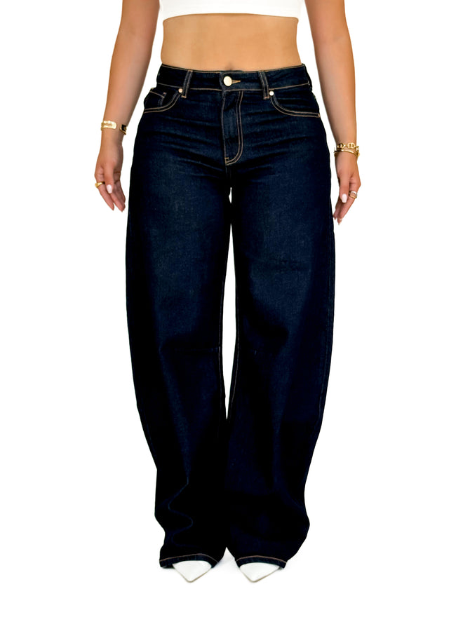 Stretch - Mimi balloon jeans navy blue