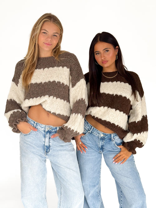 Dana knit taupe-crème