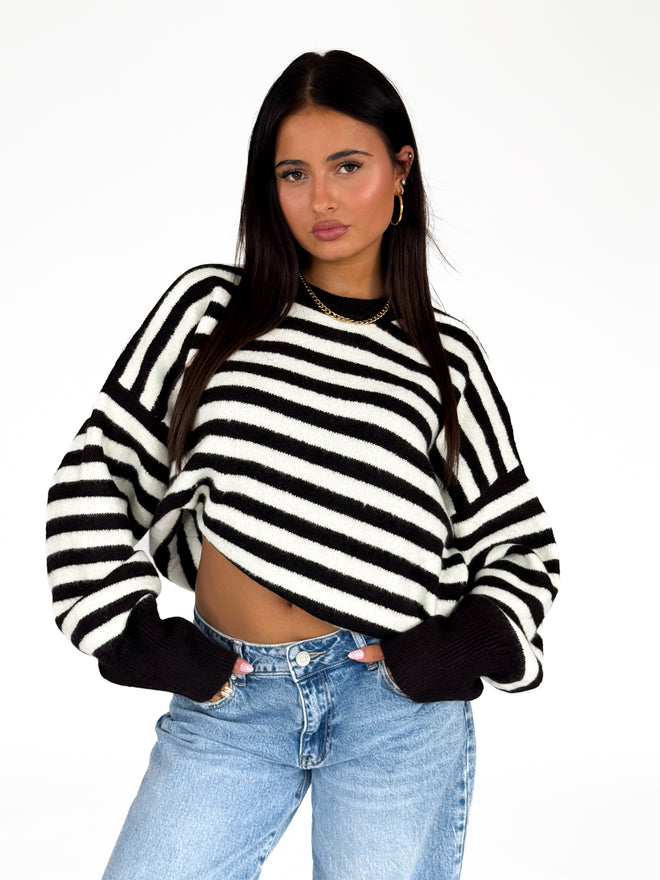 Alissa knit black-white