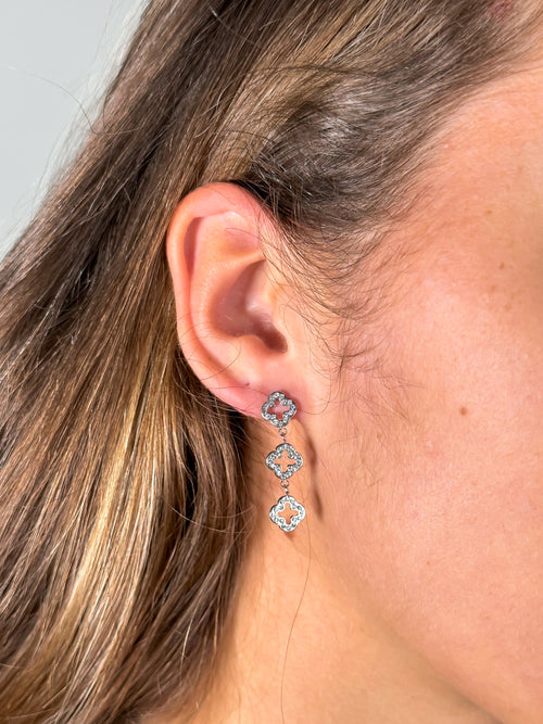 Klaver earrings silver