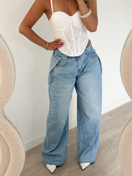 Isa extra wide jeans light denim
