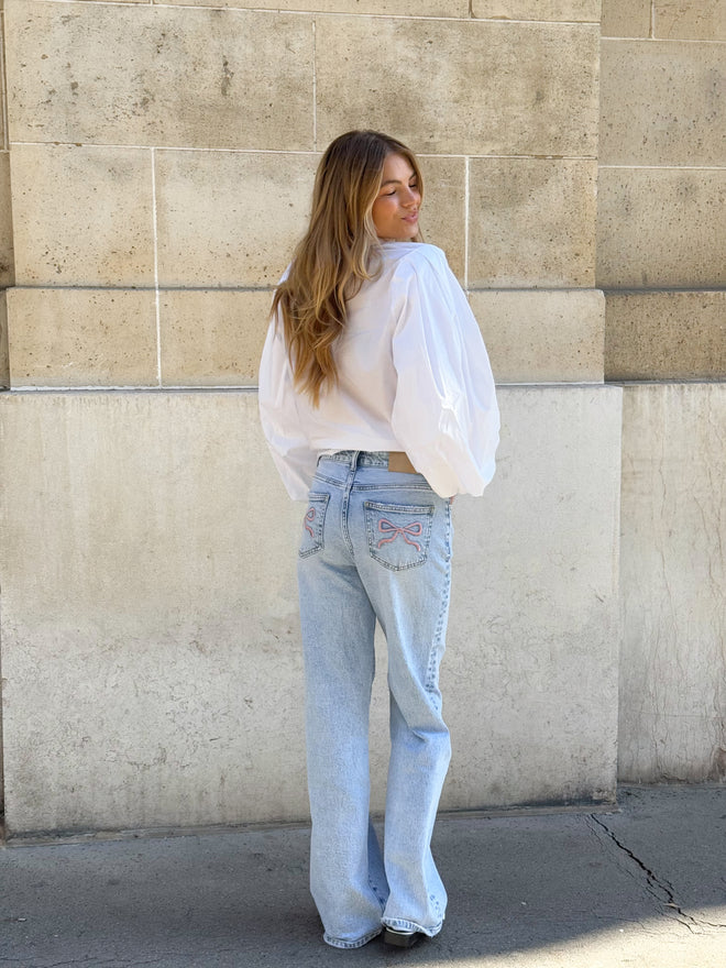 Stretch - Livia wide jeans extra light denim