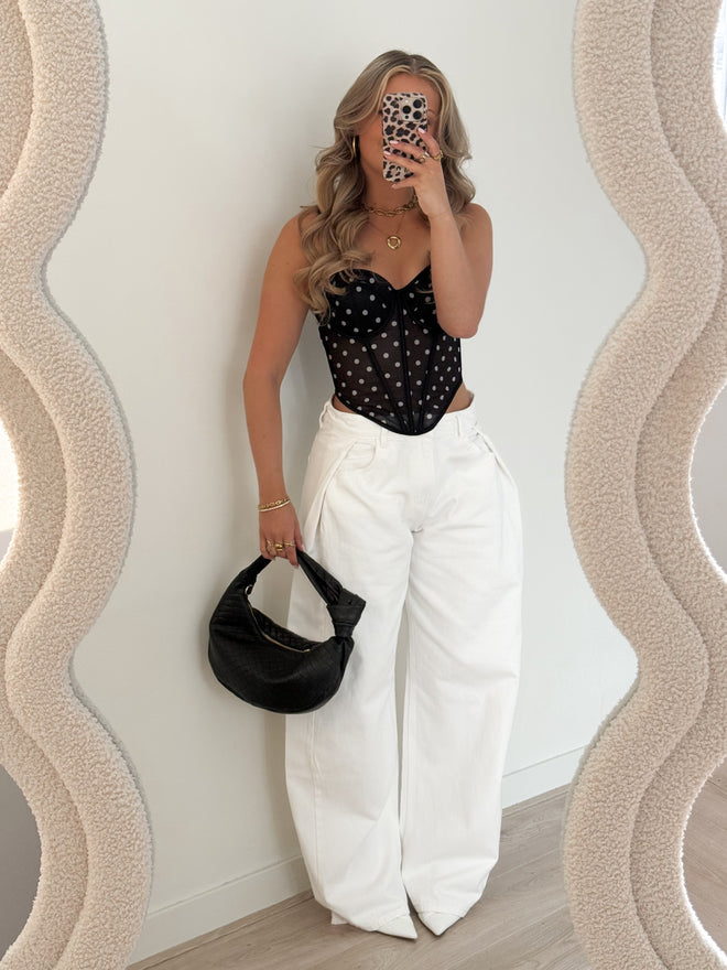 Isa extra wide jeans off-white