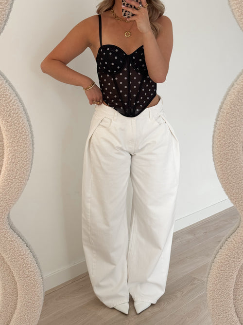 Isa extra wide jeans off-white