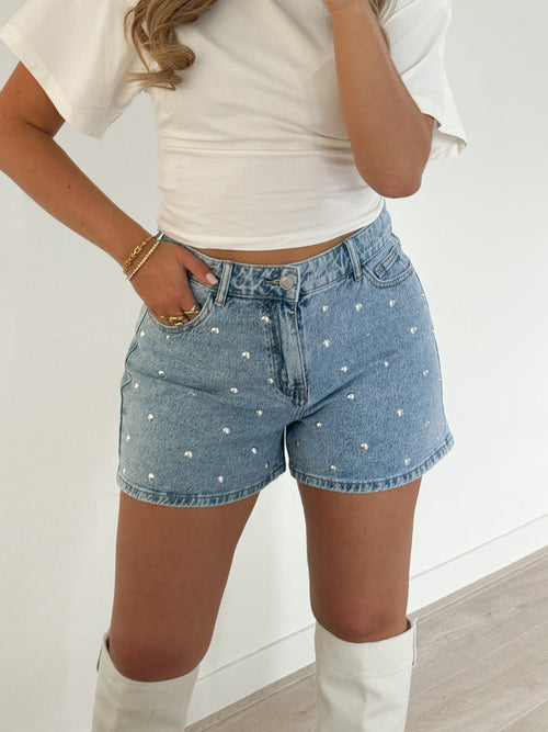 Stretch - Sanne short light denim