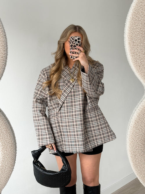 Jasmijn blazer black-beige