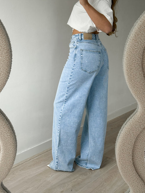 PRE-ORDER Tall - Stretch - Yulia extra wide jeans light denim