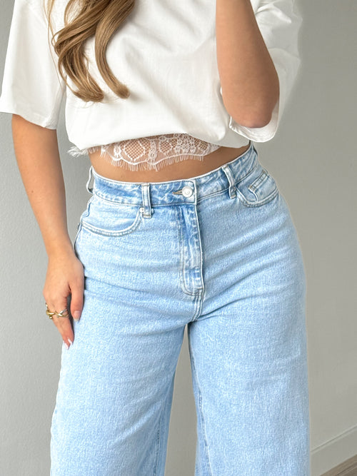 PRE-ORDER Tall - Stretch - Yulia extra wide jeans light denim