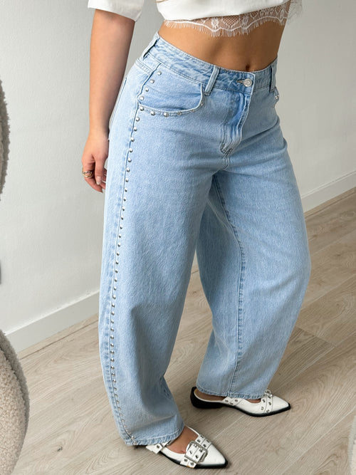 Stretch - Dana balloon jeans light denim