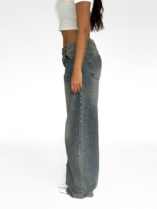 Olivia balloon jeans washed denim