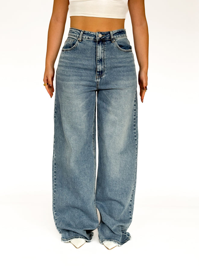 Tall - Stretch - Yulia extra wide jeans mid denim