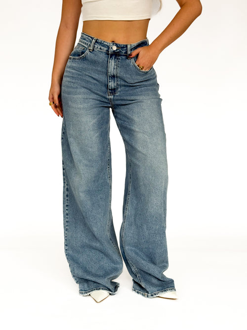 Tall - Stretch - Yulia extra wide jeans mid denim