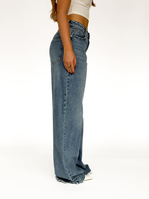 Tall - Stretch - Yulia extra wide jeans mid denim