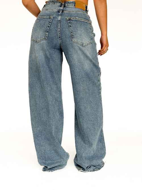 Tall - Stretch - Yulia extra wide jeans mid denim