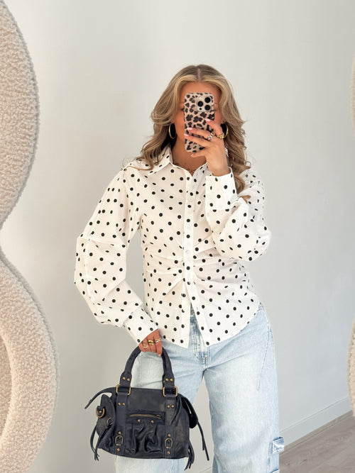 Amelie blouse white-black