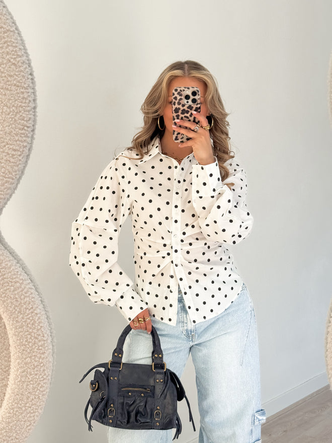 Amelie blouse white-black