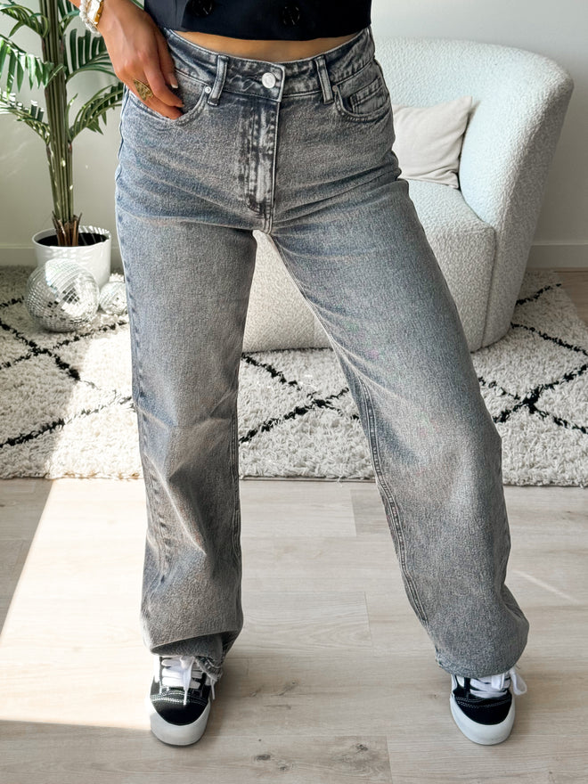 Stretch - Demi wide jeans grey