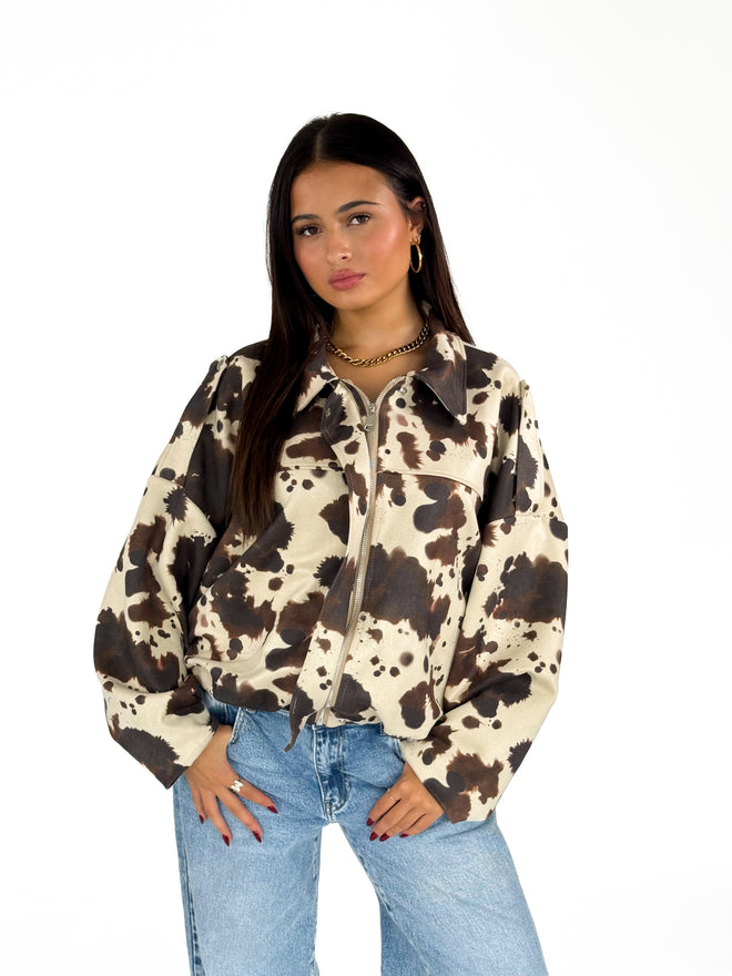 Kyra jacket cow print