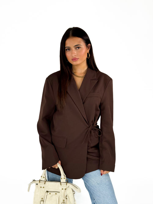 Sanne blazer dark brown