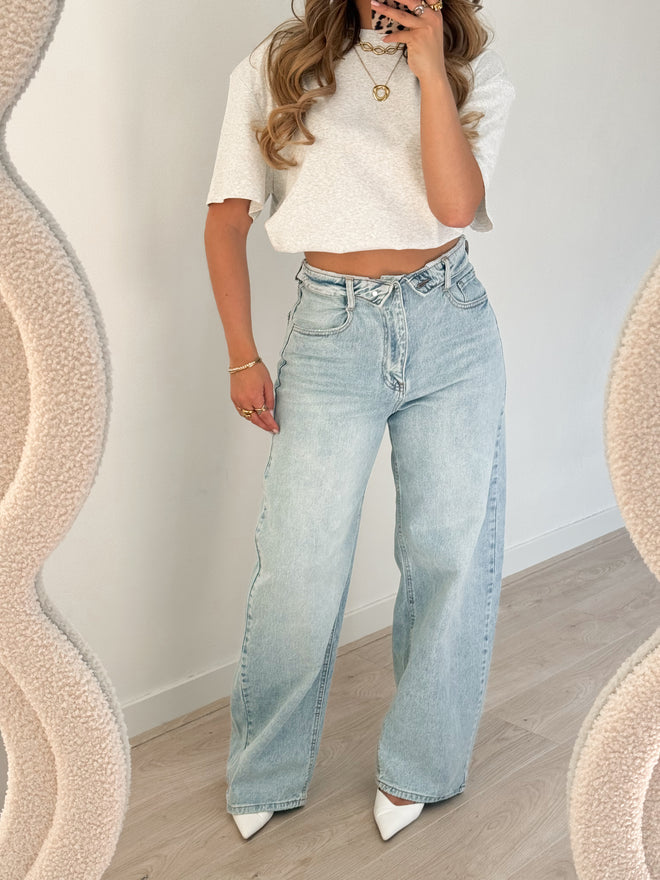 PRE-ORDER Stretch - Wendy balloon jeans light denim