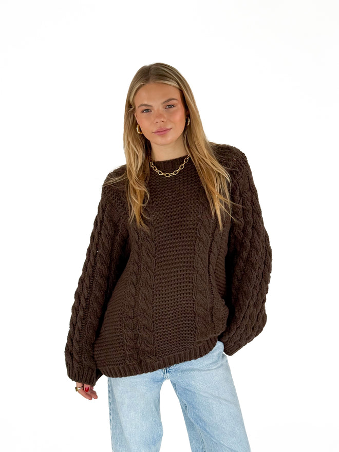 Pre-order Sophie knit dark brown