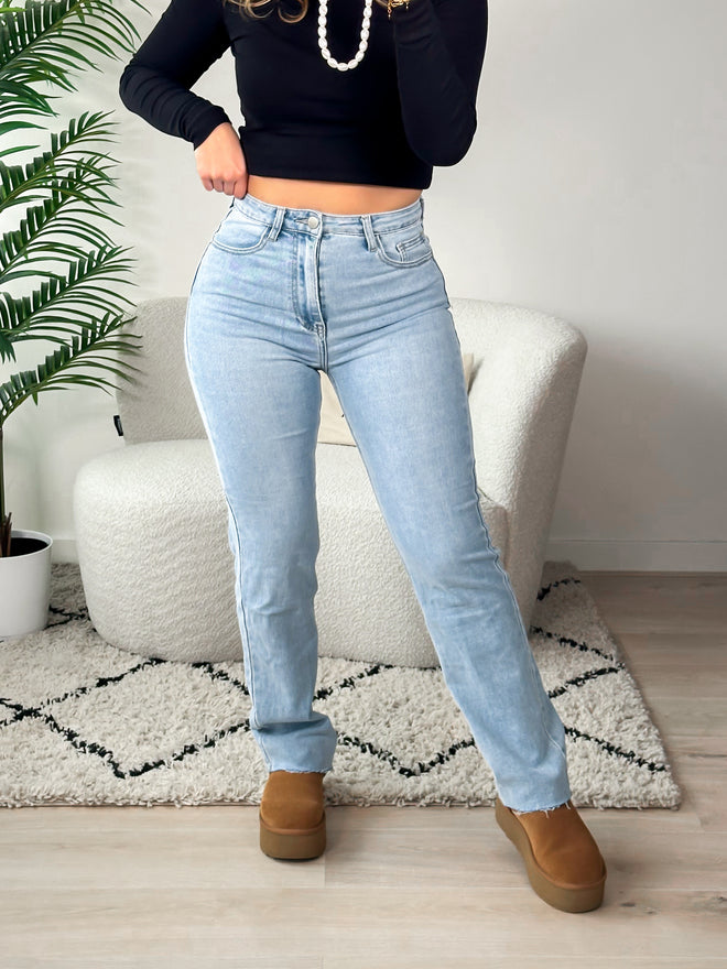 Stretch - Julia straight jeans light denim