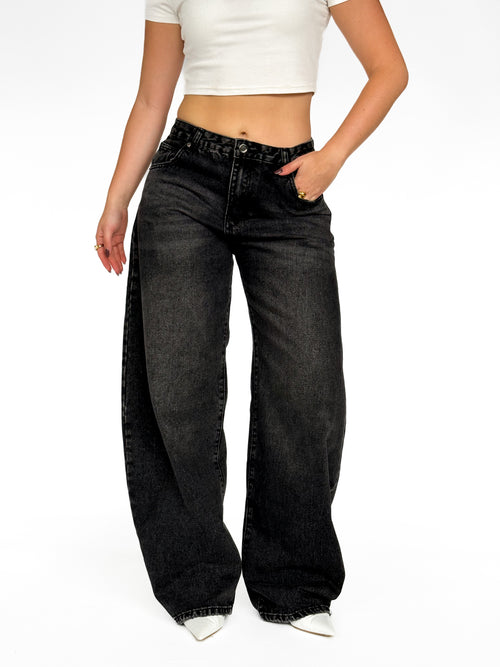 Amy balloon jeans dark grey