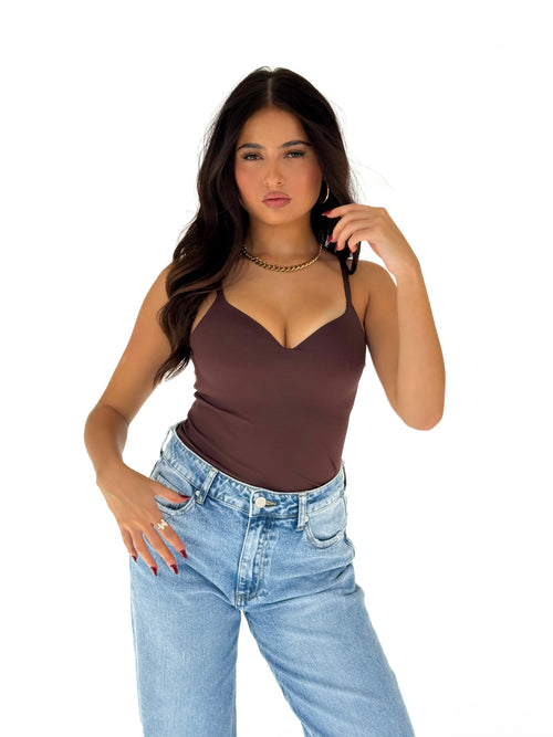 Pre-order Nicky top brown