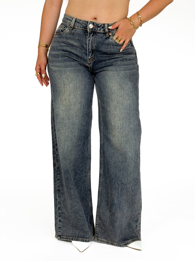 Stretch - Tessa extra wide jeans vintage denim