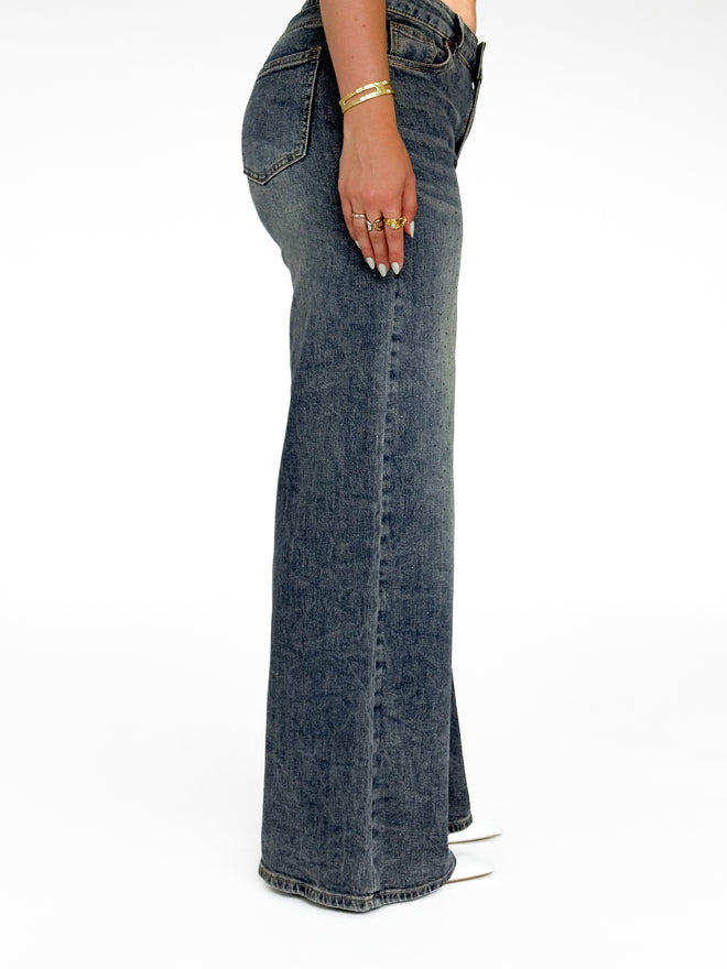 Stretch - Tessa extra wide jeans vintage denim