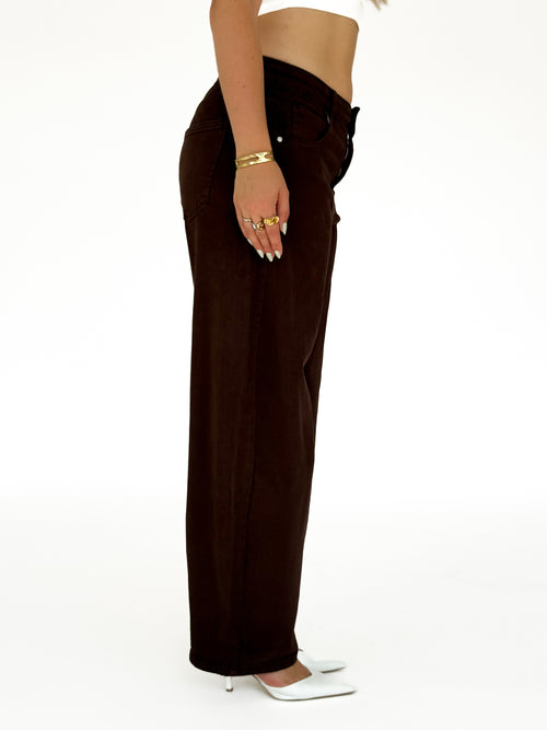 Stretch - Nova balloon jeans brown