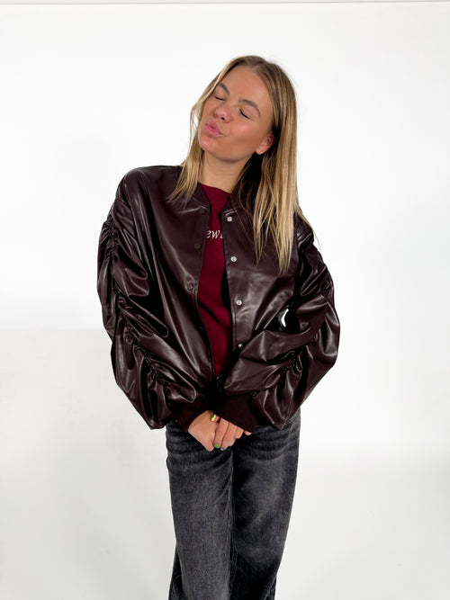 Sally bomber jacket brown