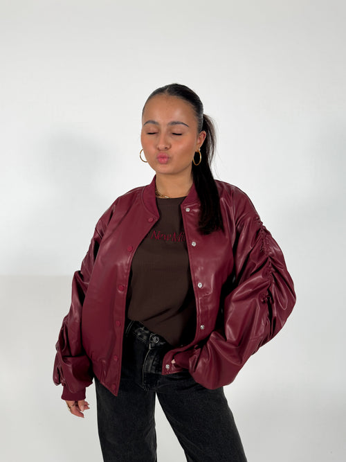 Sally bomber jacket bordeaux