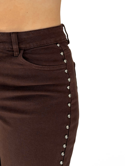 Pre-order Stretch - Rosa wide jeans brown