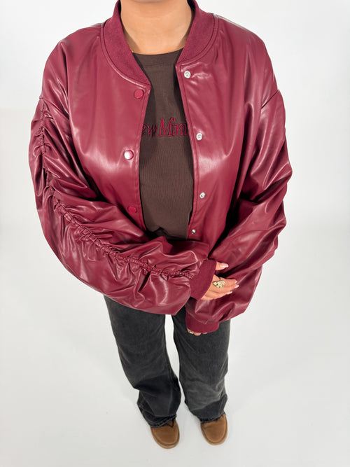 Sally bomber jacket bordeaux