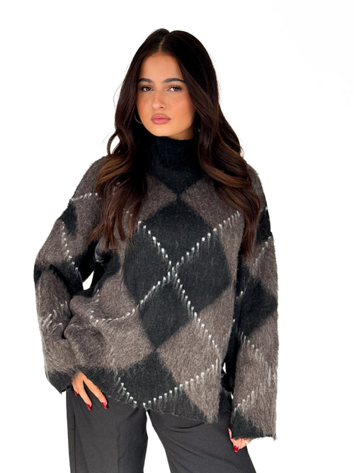 Mila knit black-brown