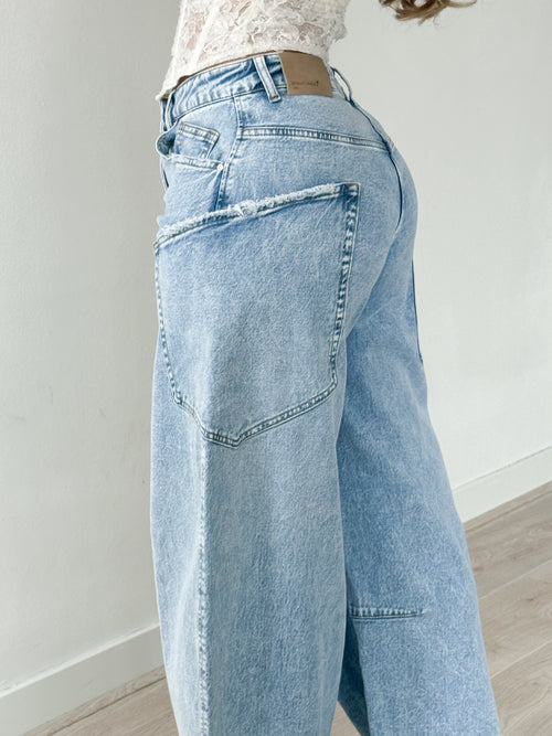 Stretch - Cindy balloon jeans light denim