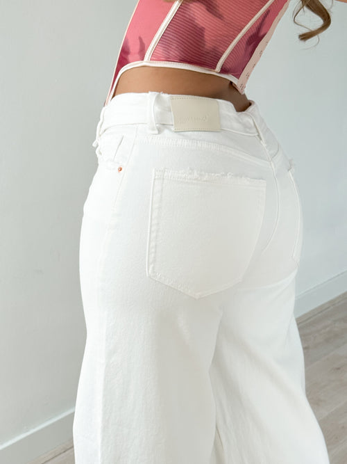 Stretch - Lotte extra wide jeans off-white