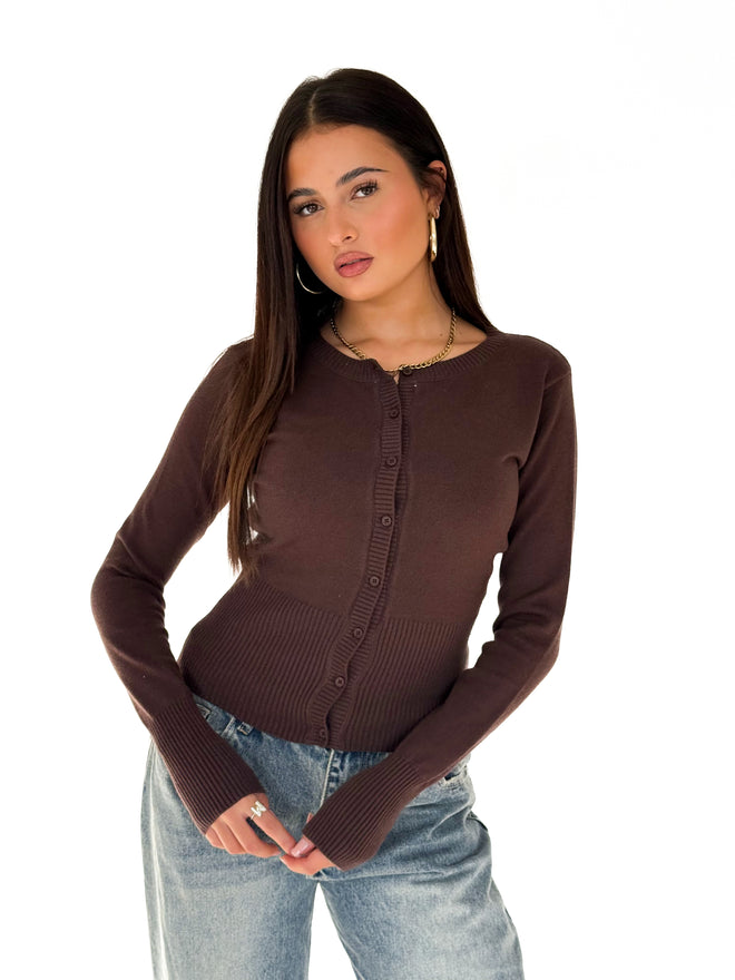 Tara top dark brown