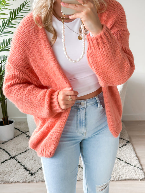 Fleur vest coral